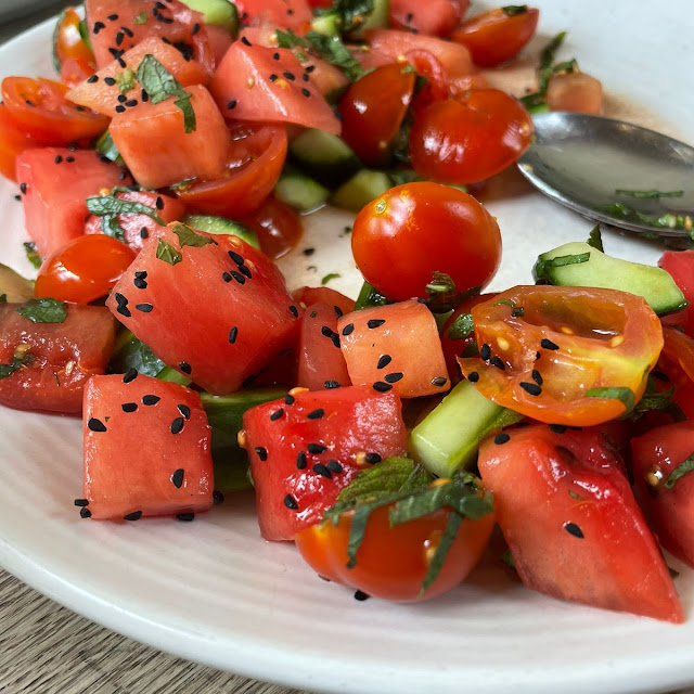Tomato Watermelon & Charred Corn
