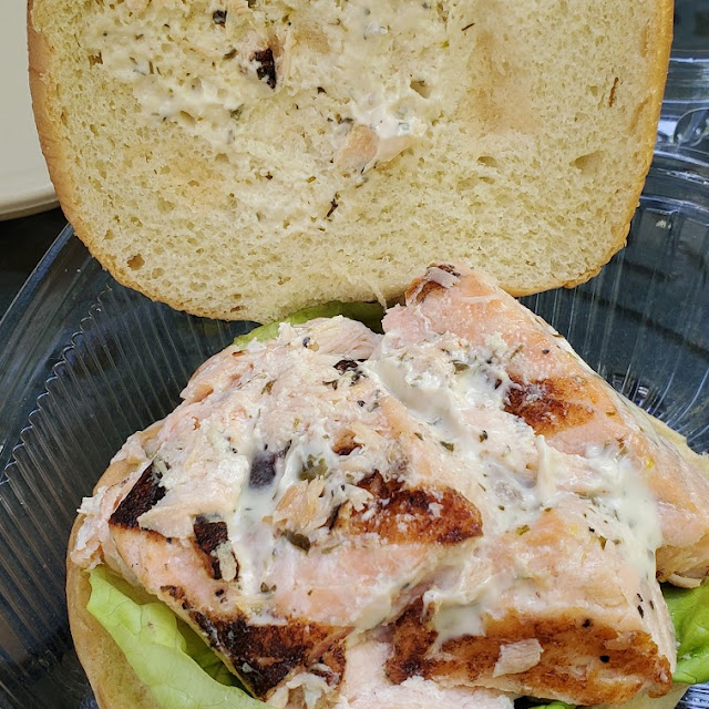 Salmon on Brioche Bun