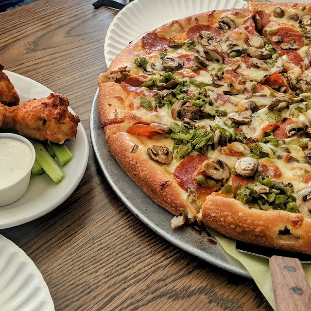 Large Pepperoni and Bell Pepper and Mushroom