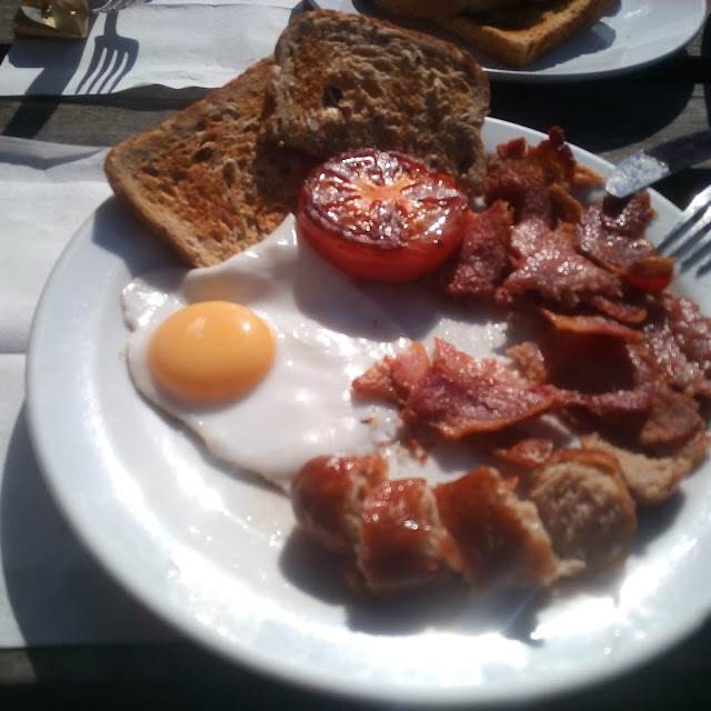 Double Bacon Egg & Chips