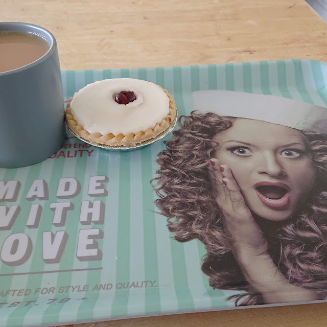 Coffee & Bakewell Tart