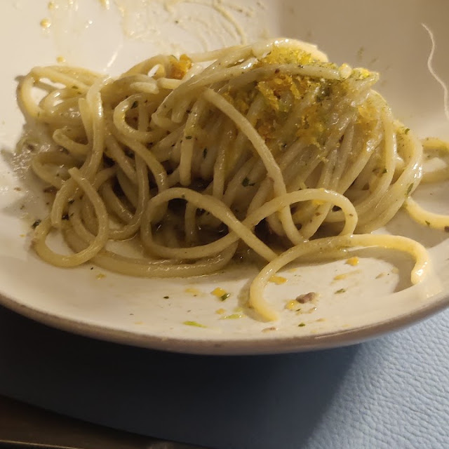 Spaghetti Con Bottarga Di Alici E Lime
