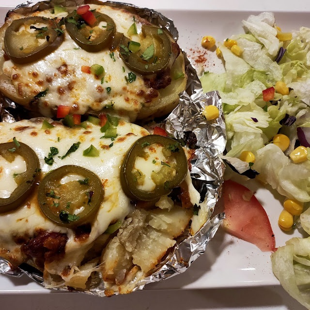 Bean Chilli Loaded Potato Skins
