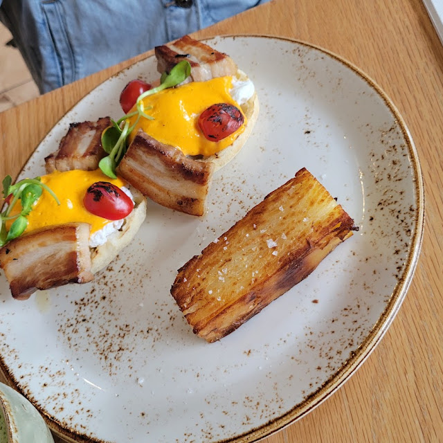 Pork Belly Eggs Benedict