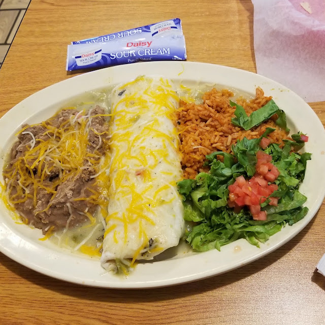 Chicken Burrito with Green Salsa