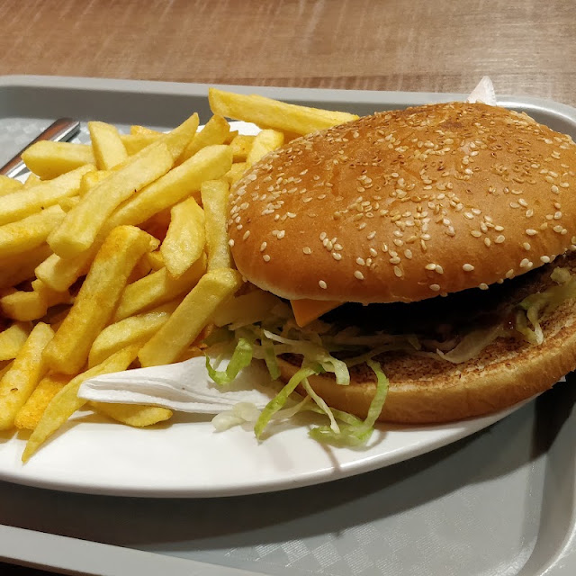 Cheese Burger and Fries