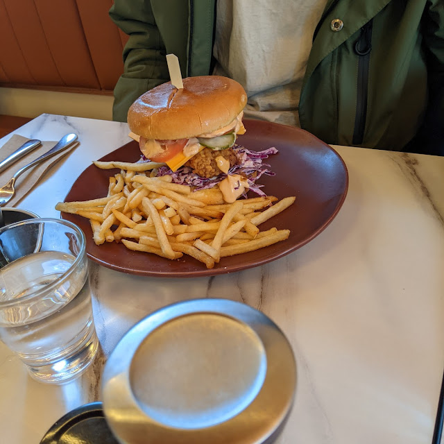 Chicken Burger and Fries