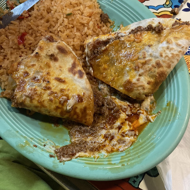 One Quesadilla Rice & Beans