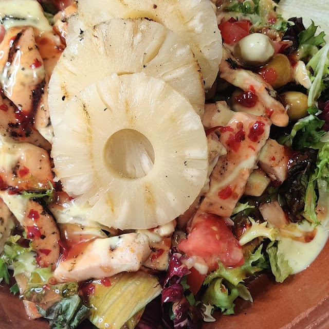 Chicken Caesar Salad with Pineapple