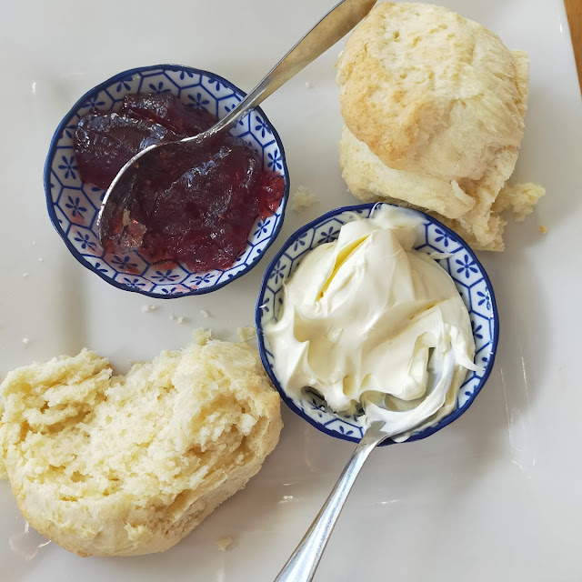 Scone Served with Jam & Dollop Cream