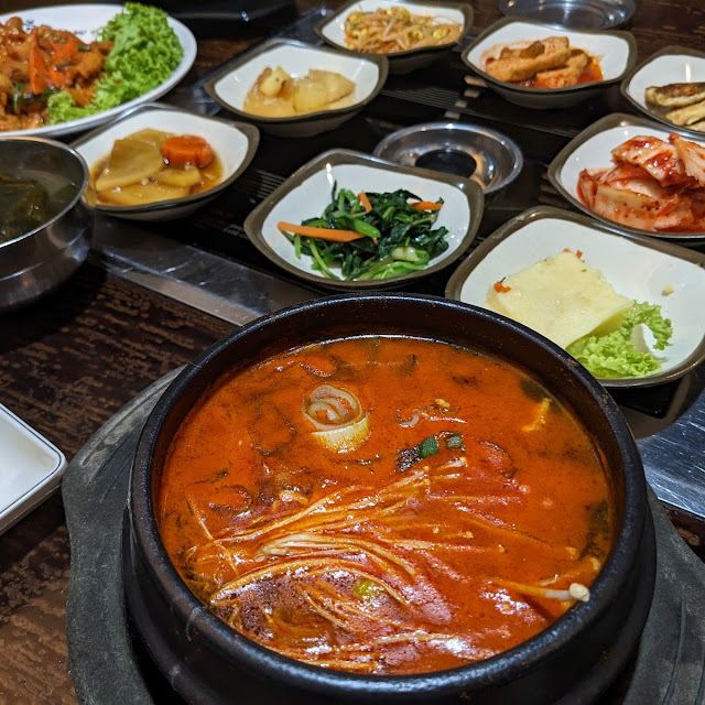 Lunch Pork Meat with Kimchi Soup