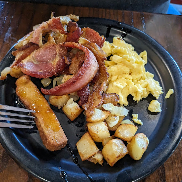 Scrambled Eggs Bacon Hash Browns
