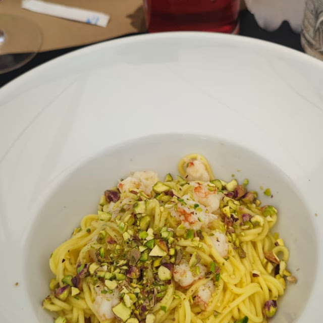 Tonnarelli Pistacchio Gamberi E Sapore Di Limone Freschissimo