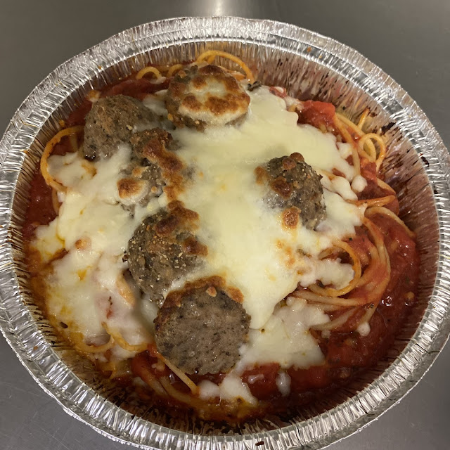 Baked Beef Ravioli & Meatballs