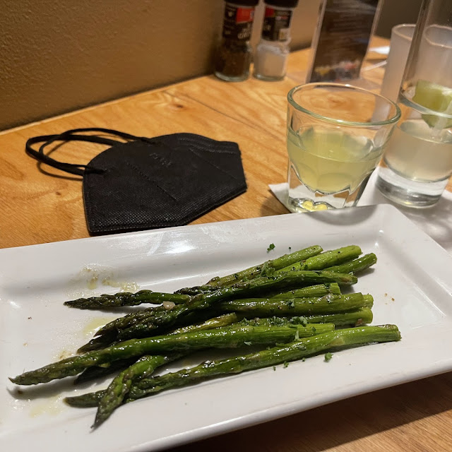 Asparagus w Garlic Cream Drizzle