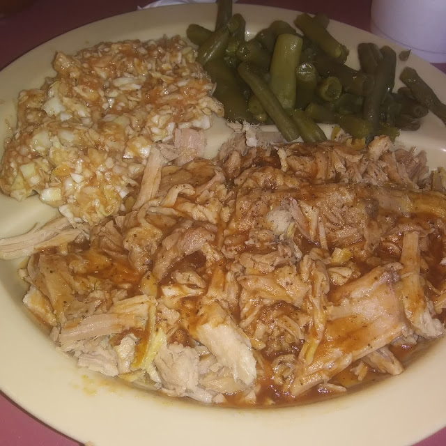 Chopped BBQ Plate Slaw and Fries