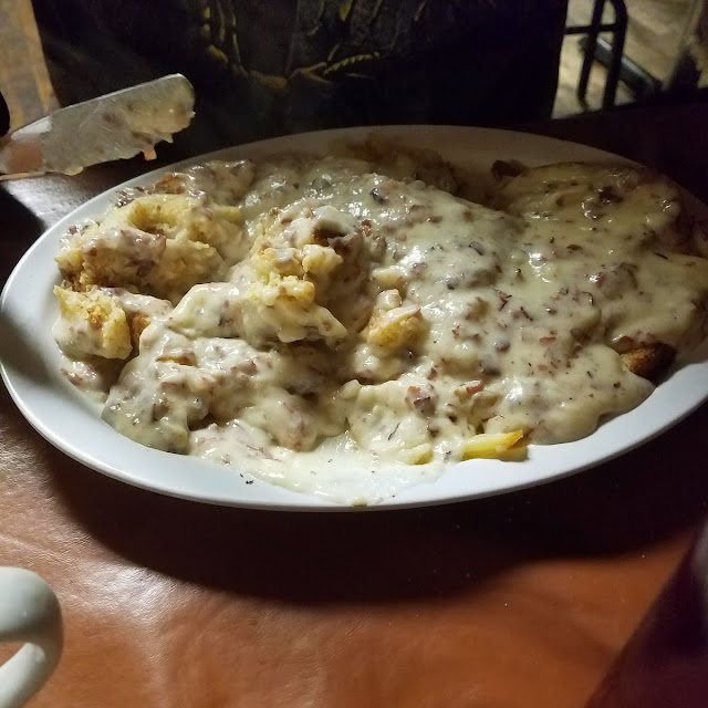 Creamed Chip Beef over Home Fries and Toast