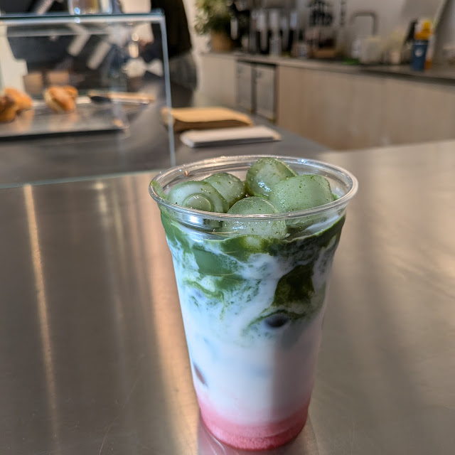 Strawberry Matcha Ice Latte