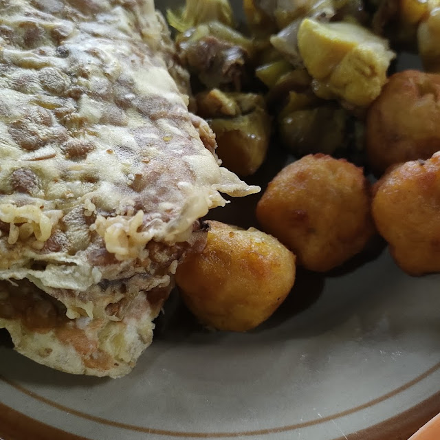 Tempe Goreng Sundukan Perkedel