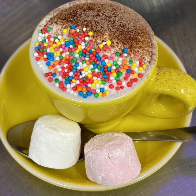Hot Chocolate Served with a Marshmallow