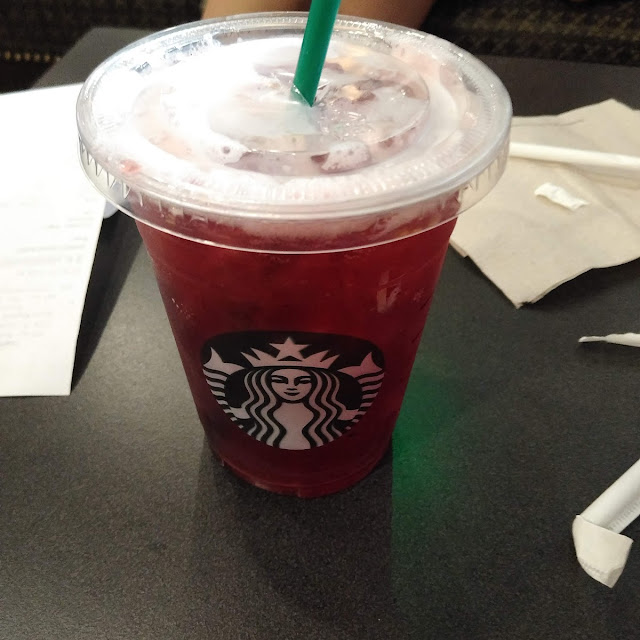 Iced Shaken Hibiscus Tea with Pomegranate Pearls