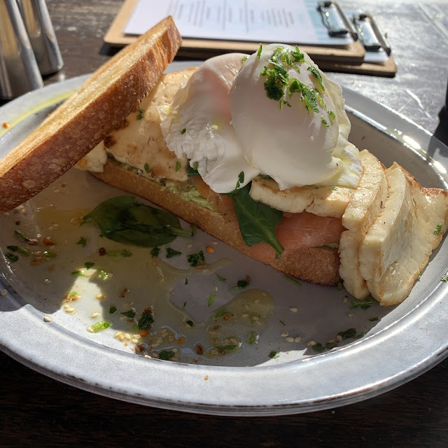 Poached Egg Salmon Stack