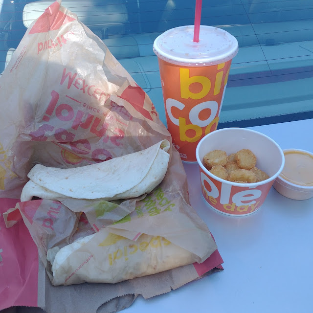 8 Beef Meat and Potato Burrito Beef Soft Shell Taco Medium Potato Ole and Medium Dr Pepper