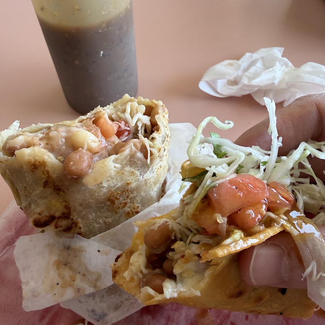Burrito and Taco with Salsa