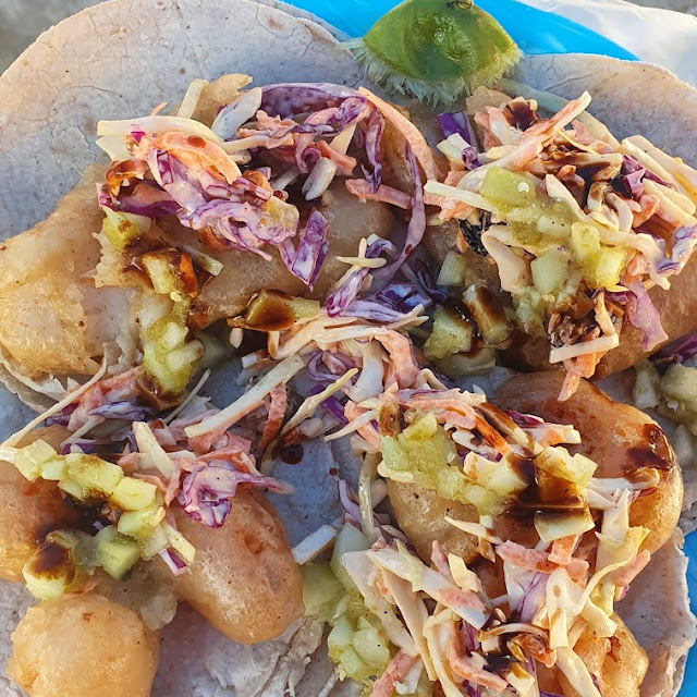 Tacos de Camarón Y Tacos de Pescado Capeados