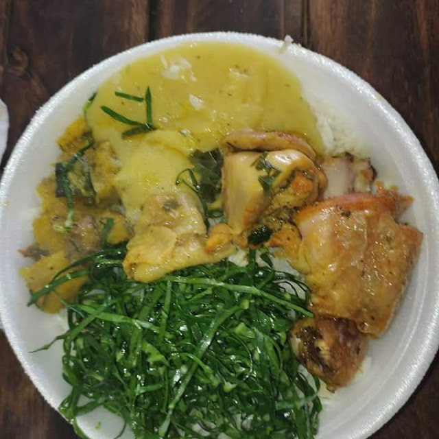PF Arroz Feijão Frango ao Molho Polenta E Couve