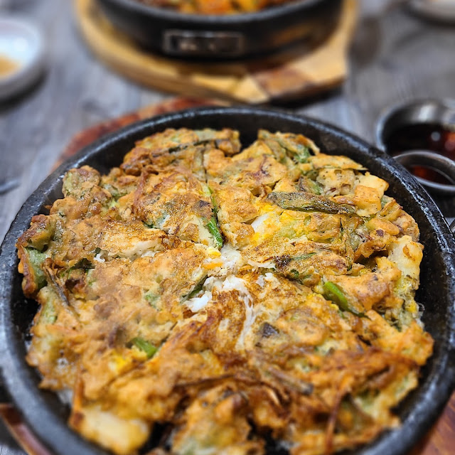 Stone Plate Seafood Pancake
