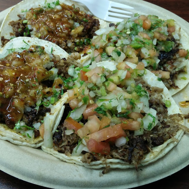 Regular Tacos Al Pastor and Carnitas