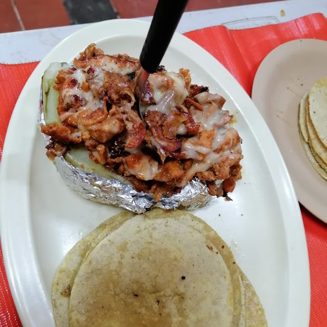 Papa Con Queso Y Pastor