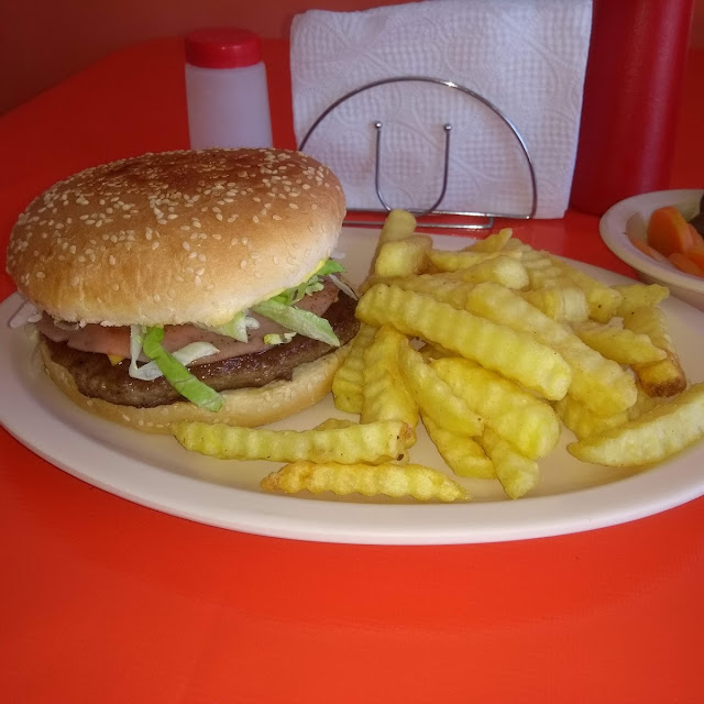 Hamburguesa de Arrachera Con Papas
