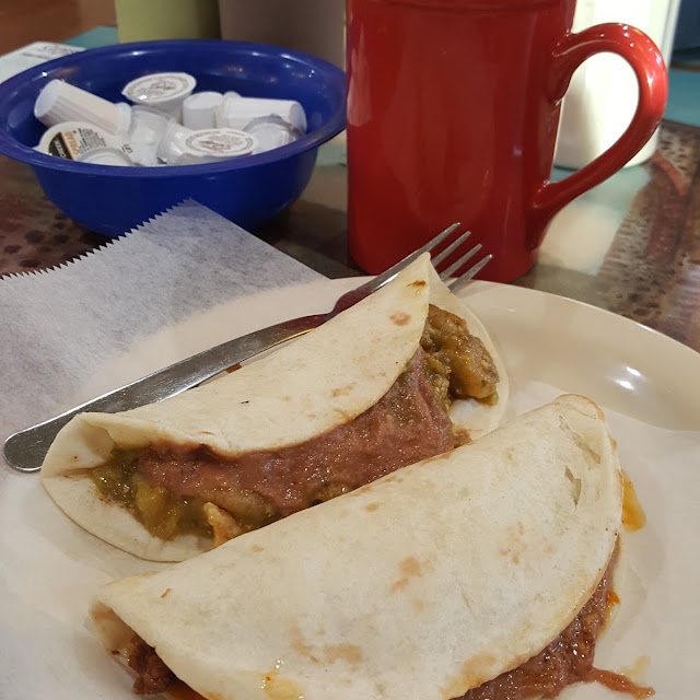 Chicharon and Bean Taco