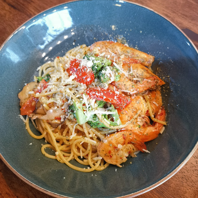 Shrimp Aglio Olio Pasta