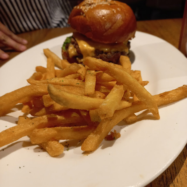 Double Truffle Burger and Fries