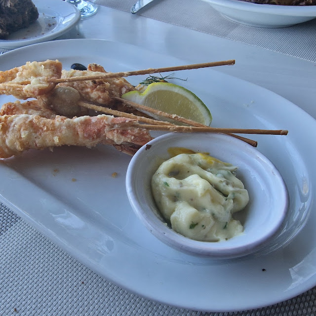 Seafood Tempura with Olive Tartar Sauce