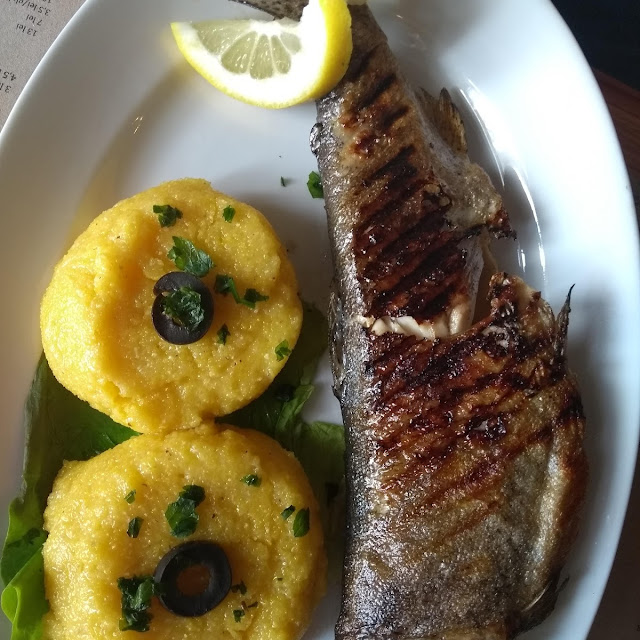 Trout with Polenta