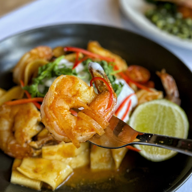 Tom Yum Prawn Pappardelle