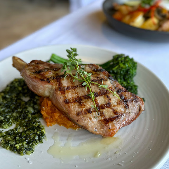 Flatlay of Grilled Pork Cutlet