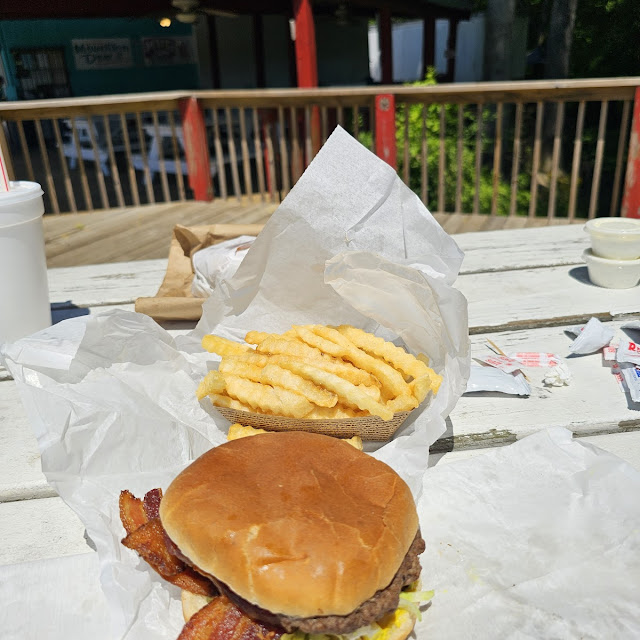 Bacon Burger and Fries