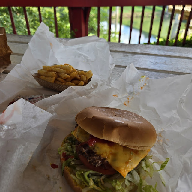 Large Cheeseburger and Fries