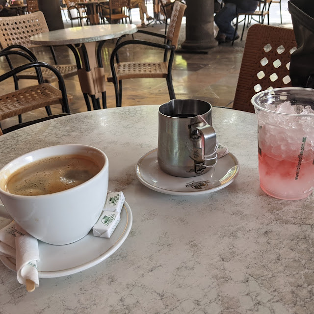 Coffee and Iced Kiwi Drink