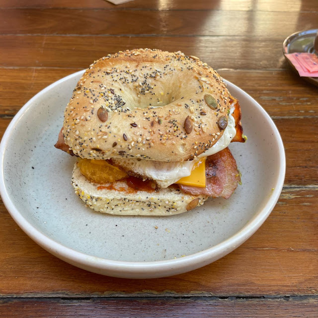 Halloumi & Mushroom Bagel