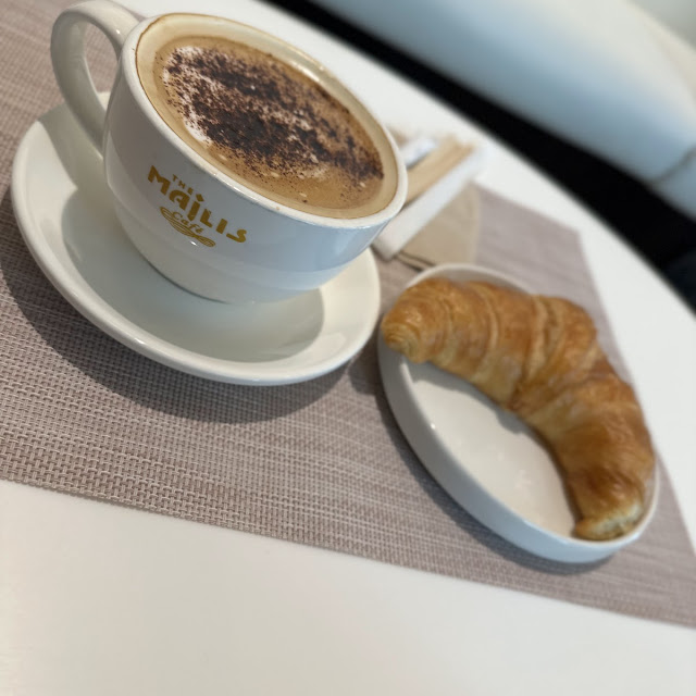 Cappuccino with Camel Milk and Butter Croissant