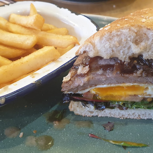 Steak Sandwich with an Added Egg