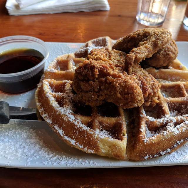 Fried Chicken & Cheddar Scallion Waffle