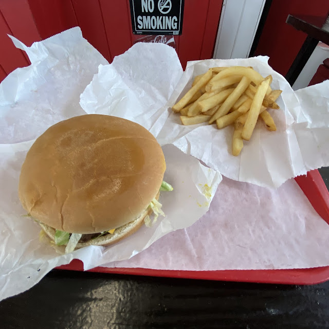 Onion Burger and Fries