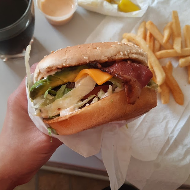 Avocado Bacon Cheeseburger